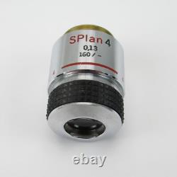 Objectif de microscope Olympus Splan 4 0.13 160/- 4x