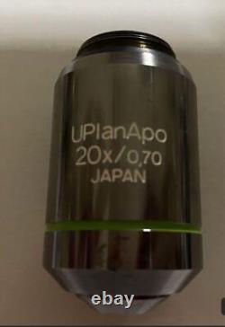 Objectif de microscope Olympus UPlanApo ×20 / 20× / 0,70 / 0,17 provenant du Japon