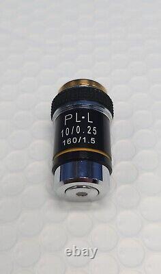 Objectif de microscope Omax Pl. L 10/0.25 160/1.5 Neuf en Boîte Ouverte