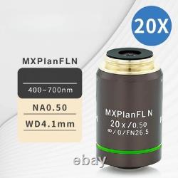 Objectif de microscope Plan Apo MXPlan FLN 20X F180 à grande ouverture numérique
