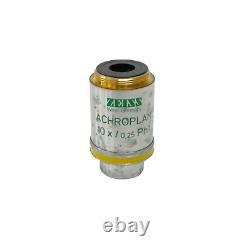 Objectif de microscope Zeiss 440031 Achroplan 10x/0.25 Ph1 44 00 31 Infini