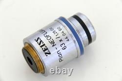 Objectif de microscope Zeiss Axio Plan-Neofluar 63X RMS ? Lentille infinie 440460