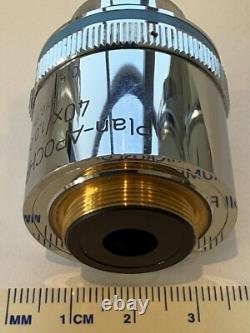Objectif de microscope Zeiss Plan-APOCHROMAT 40x/1.0 à immersion dans l'huile avec iris