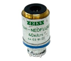 Objectif de microscope Zeiss Plan-Neofluar 40x/0.75 /0.17 44 03 51 01 PH2
