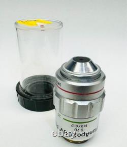 Objectif de microscope à contraste de phase Olympus D Plan Apo 20X UV PL 160 mm