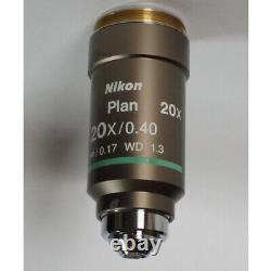 Objectif de microscope à correction d'infini Nikon Plan 20 Limité depuis le JAPON