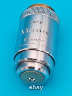 Objectif de microscope à fluorescence haute résolution Leitz 63X N. A. 1.30 170/0.17