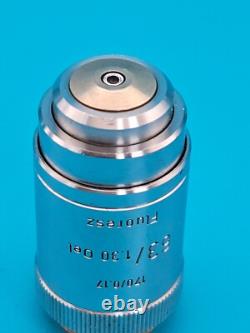Objectif de microscope à fluorescence haute résolution Leitz 63X N. A. 1.30 170/0.17