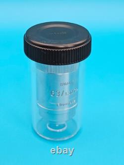Objectif de microscope à fluorescence haute résolution Leitz 63X N. A. 1.30 170/0.17