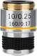 Objectif De Microscope Achromatique, Lentille Objectif Achromatique 10x, 160/0.17 Biologie