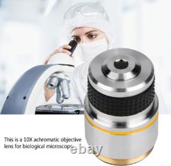 Objectif de microscope achromatique, lentille objectif achromatique 10X, 160/0.17 Biologie