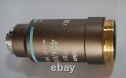 Objectif de microscope biologique à correction d'infini Nikon CFI Plan 40