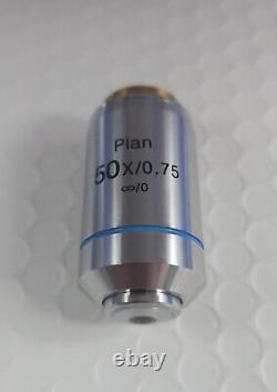 Objectif de microscope métallographique Optika Ios Infinity W-plan 50x/0.75