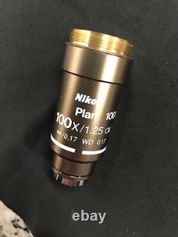 Objectif du microscope Nikon Plan 100X /1.25 Wd 0.2 en excellent état