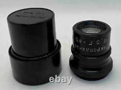 Objectif macro LOMO Microplanar 14,5 F=65mm 10x pour caméra de microscope