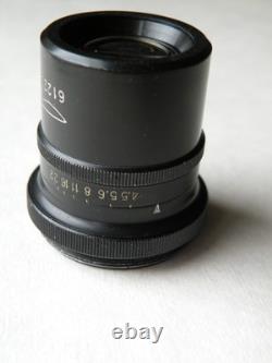 Objectif macro microplanar LOMO 14,5 F=65 mm pour caméra de microscope