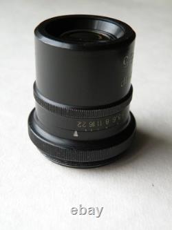 Objectif macro microplanar LOMO 14,5 F=65 mm pour caméra de microscope