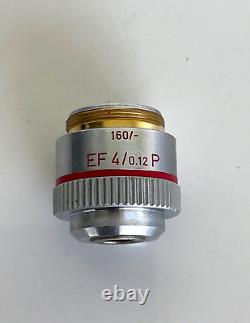Objectif pour microscope polarisant Leitz EF 4X/0.12 P / POL / 160mm