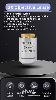 Objectif semi-apochromatique Olympus 2x RMS Infini faible puissance