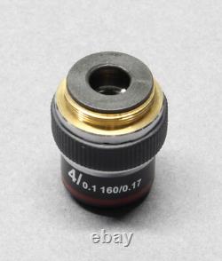 Objectifs de microscope Accu-Scope Lot de 3 4X 40X et 100X