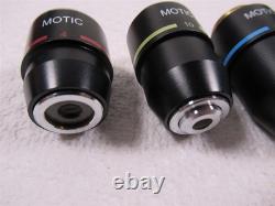 Objectifs de microscope Motic ASC 100x 40x 10x & 4x Lot de 4 achromatiques