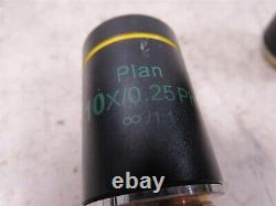 Objectifs de microscope Motic Plan 10x. 25 PH1 et Motic 4x 0.1 Ph0