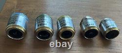 Objectifs de microscope ZEISS SET 2.5X-40x du laboratoire propre N Achroplan