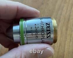 Objectifs de microscope ZEISS SET 2.5X-40x du laboratoire propre N Achroplan
