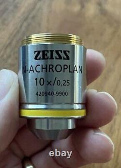 Objectifs de microscope ZEISS SET 2.5X-40x du laboratoire propre N Achroplan