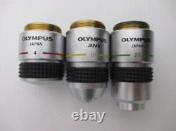 Olympus Achromate 4x 10x 20x 160/0.17 Objectif Microscope A4 A10 A20