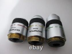 Olympus Achromate 4x 10x 20x 160/0.17 Objectif Microscope A4 A10 A20