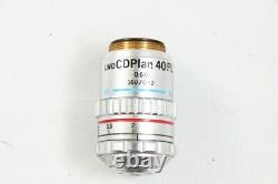 Olympus Lwd Cdplan 40x Pl 0.60 160/0-2 Anneau Ok Objectif Microscope #2823