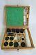 Olympus Microscope Objective Set (100, 40, 20, 10) & 4 Objectifs 3 Ampoules Case Full