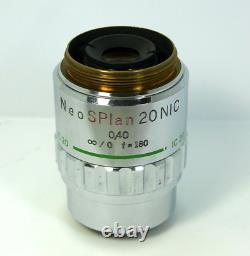 Olympus Neo Splan 20x Nic 0,4? / F=180 Objectif Du Microscope