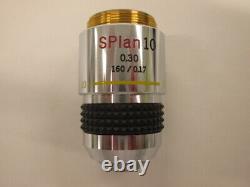 Olympus Splan 10x 0,30 160/0,17 Microscope Objectif Objectif Objectif Plan Rms