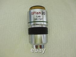 Olympus Splan 20x 0.46 160/0.170 Plan Objectif Du Microscope