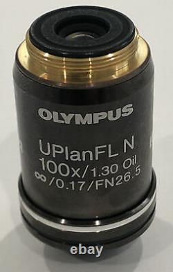 Olympus Uplanfl N 100 X 1,30 Huile 0,17 / Fn26.5 Microscope Objectif Uis2