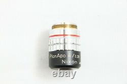 Plan Nikon En Verre Clair Apo 4x/0,20 160/- Objectif 4x Microscope #3581