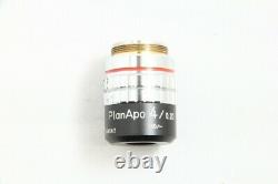 Plan Nikon En Verre Clair Apo 4x/0,20 160/- Objectif 4x Microscope #3581