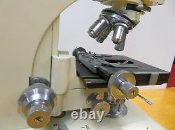 Reichert Autriche Microscope N ° 303245 Avec Xtras Binocular Head, Objectif Lens