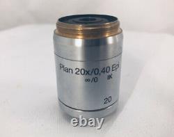 Reichert Jung Autriche Plan 20x/0,40 Épi Microscope Objectif Lens Polyvar