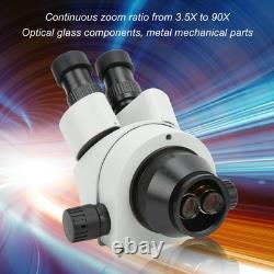 Tête de microscope trinoculaire 3.5X45X 7X90X avec objectif 0.5X+2X