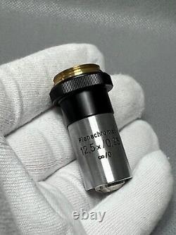 Vintage Ddr Carl Zeiss Jena Planachromat 12,5 X 0,25 Microscope Objectif Lentille