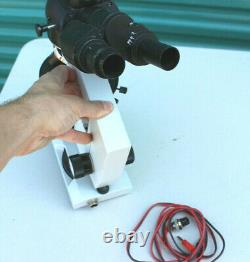 Vintage Lomo Russe Microscope Avec 4 Objectifs De Lens Eab-40-1 Eab-4-1 A Plan 10