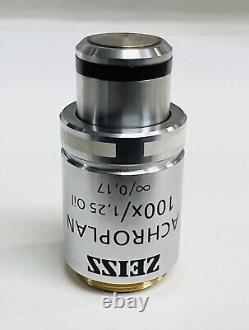ZEISS Achroplan 100X/1.25 Objectif de microscope à immersion d'huile Infinity RMS (440080)