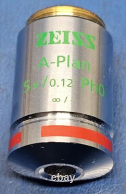 Zeiss, A-Plan 5x/0.12 Ph0 Objectif de Microscope à Contraste de Phase 1018-589