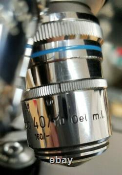 Zeiss Allemagne De L'ouest Recherche Composé Microscope 5 Objectifs Lentilles 15941