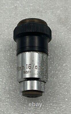 Zeiss Plan 16x0.32 160/- Objectif Du Microscope